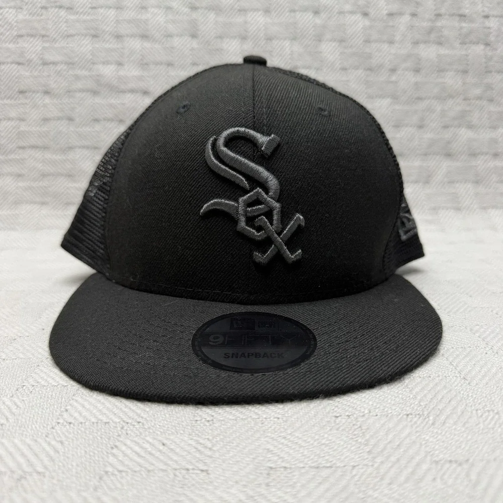 Chicago White Sox Hat‎ Cap Snap Back Mens One Size Black MLB Baseball New Era
